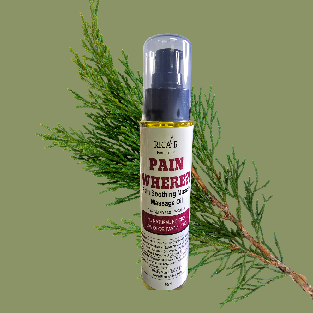 PAIN WHERE?! Soothing Muscle Massage Oil