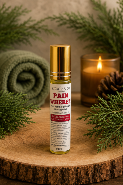 PAIN WHERE?! Soothing Muscle Massage Oil