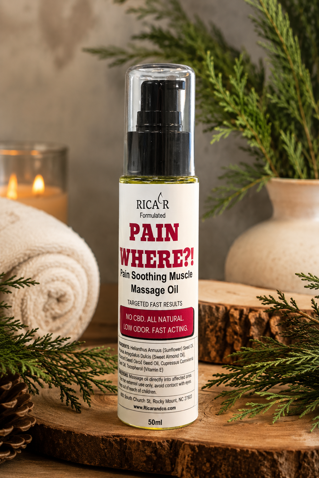 PAIN WHERE?! Soothing Muscle Massage Oil